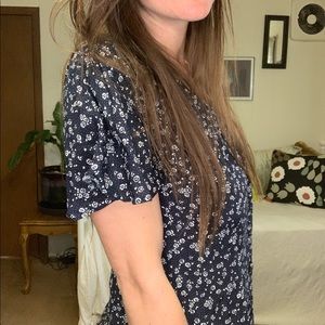 Karin Stevens vintage blue / white floral dress